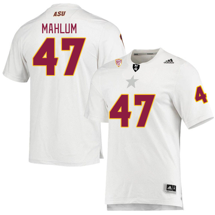 Men #47 Race Mahlum Arizona State Sun Devils College Football Jerseys Stitched Sale-White